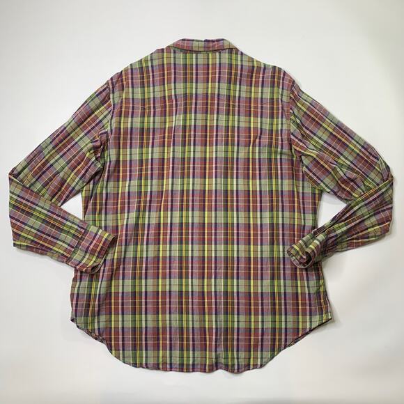 Polo Ralph Lauren Shirt Mens Extra Large Western Plaid Pearl Snap Buttons Pocket - Picture 7 of 9